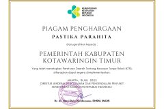 Piagam Penghargaan Pastika Parahit